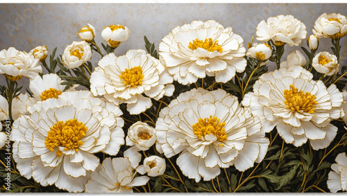 white and yellow flowers on a wooden table
