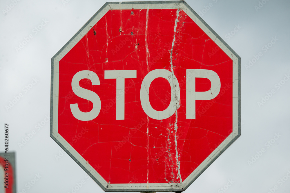 Stop sign on a white background. Stop sign on a white background. Stop sign on a white background. Stop sign on a white background.