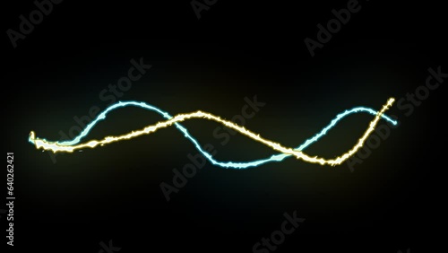 2D cartoon electric swing waving lines VFX