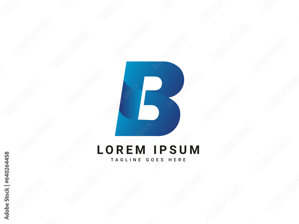 b modern letter logo b modern letter logo
