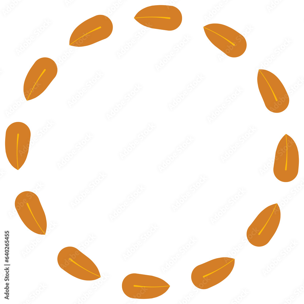 Text frame autumn leaf orange