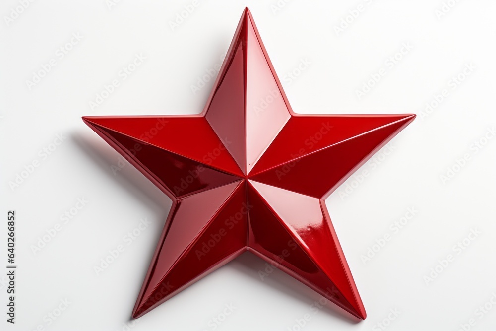 A red star on a light backdrop. Merry christmas and happy new year concept A red star on a light backdrop. Merry christmas and happy new year concept