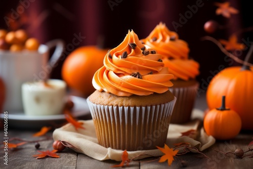 Obraz na płótnie Cake homemade for Halloween. Festive food concept. Background