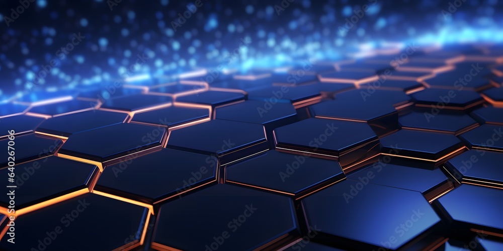 Abstract background hexagon network technology Abstract background hexagon network technology