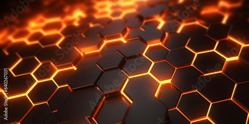 Abstract background hexagon network technology