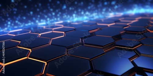 Abstract background hexagon network technology