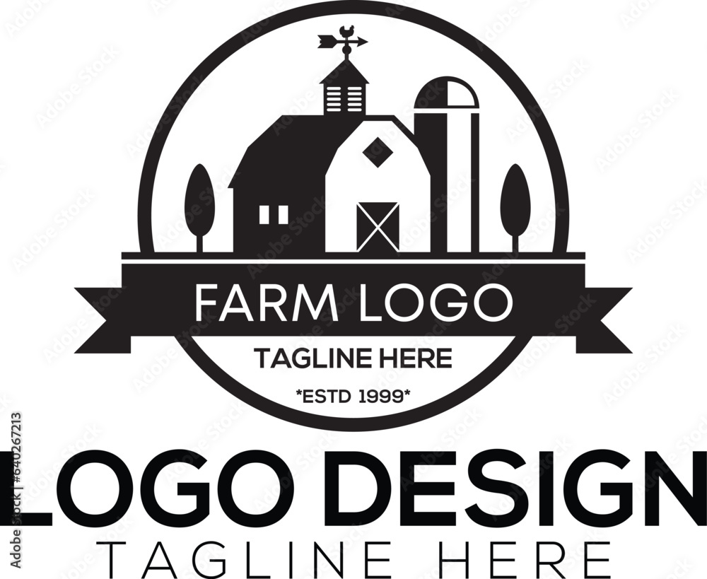 Farm logo vector