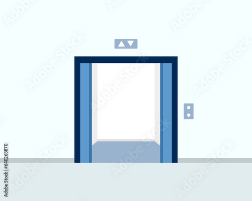 Elevator door open image. Clipart image