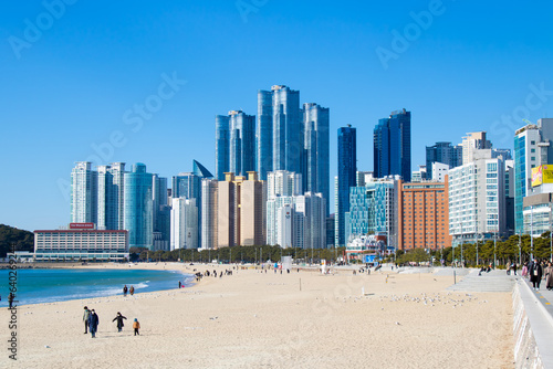 Beautiful cityscape of Marin City in Haeundae, Busan, South Korea
