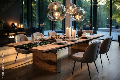 Minimalist luxury dining room
