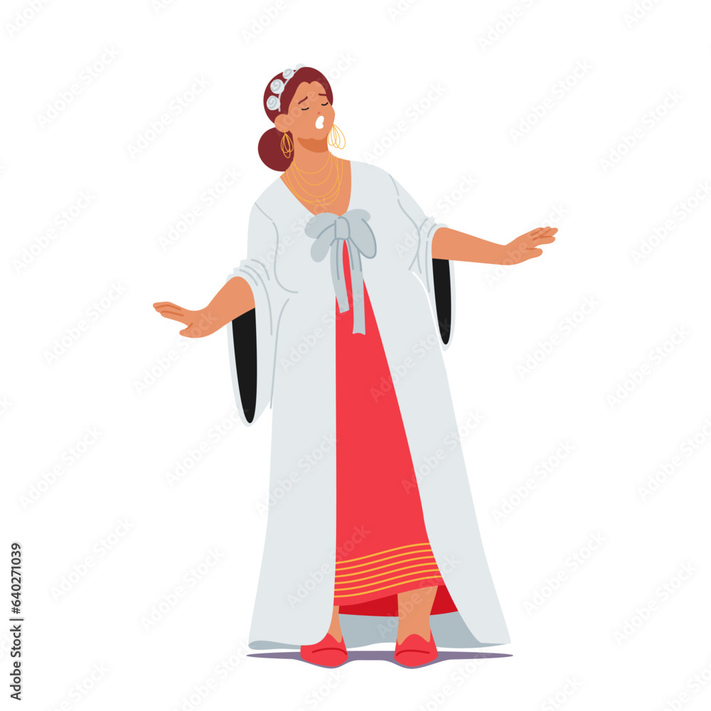 Talented Female Soprano Captivating Audiences With Her Powerful Vocals And Emotive Performances. Opera Artist Talented Female Soprano Captivating Audiences With Her Powerful Vocals And Emotive Performances. Opera Artist