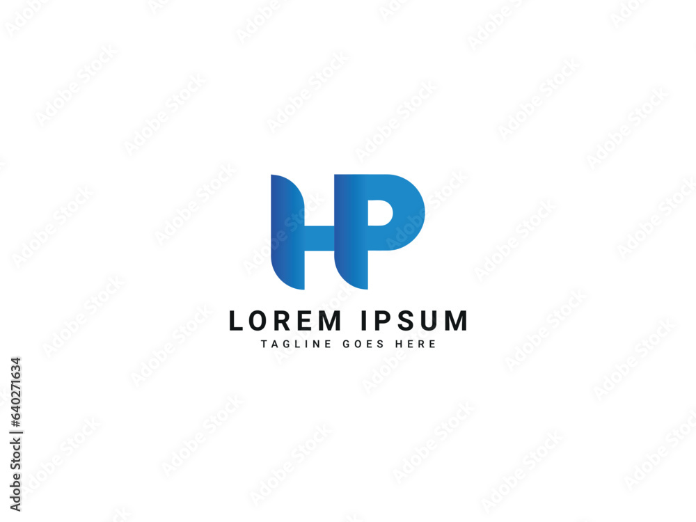 Obraz premium hp modern letter logo