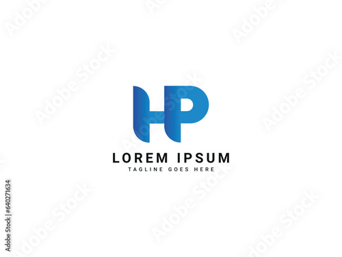 hp modern letter logo