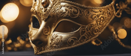 Golden mask. Generative AI.  © F@natka