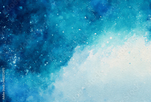 abstract blue watercolor painted background