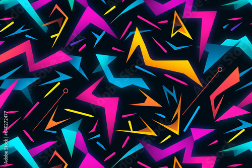 Generative ai colorful pattern digital seamless background