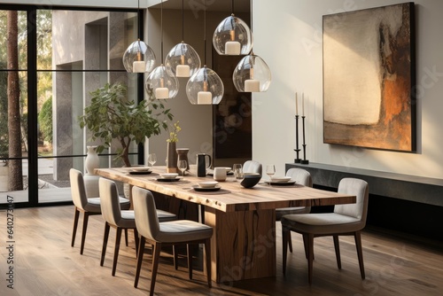 Minimalist luxury dining room