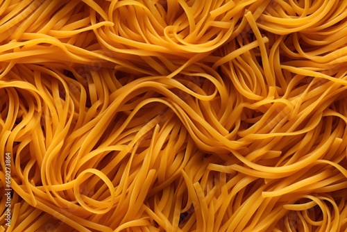 Closeup of Italian spaghetti pasta, top view, seamless pattern. Generative Ai