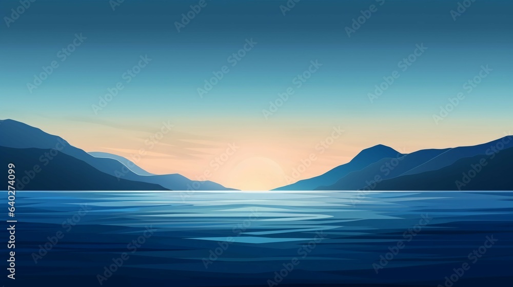 A gradient of cool blues transitions seamlessly, reminiscent of a tranquil ocean scene