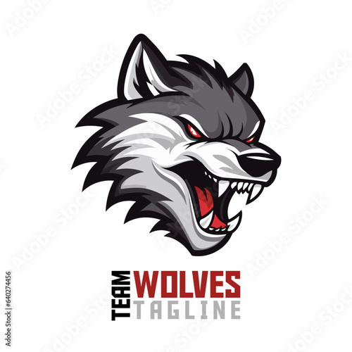 Explore the Wolves Mascot Logo with Impressive Vector Illustration  Isolated on a White Background