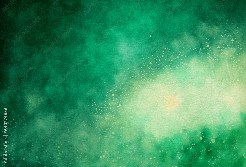 abstract green watercolor painted background