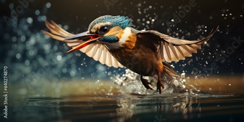 Female Kingfisher emerging from the water after an unsuccessful dive to grab a fish. Taking photos of these beautiful birds is addicitive now I need to go back again