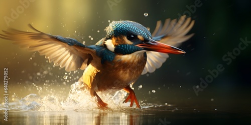 Female Kingfisher emerging from the water after an unsuccessful dive to grab a fish. Taking photos of these beautiful birds is addicitive now I need to go back again © Jing