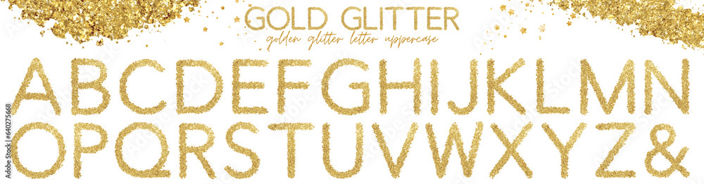 Gold glitter letter uppercase, alphabet, text, character, font Gold glitter letter uppercase, alphabet, text, character, font