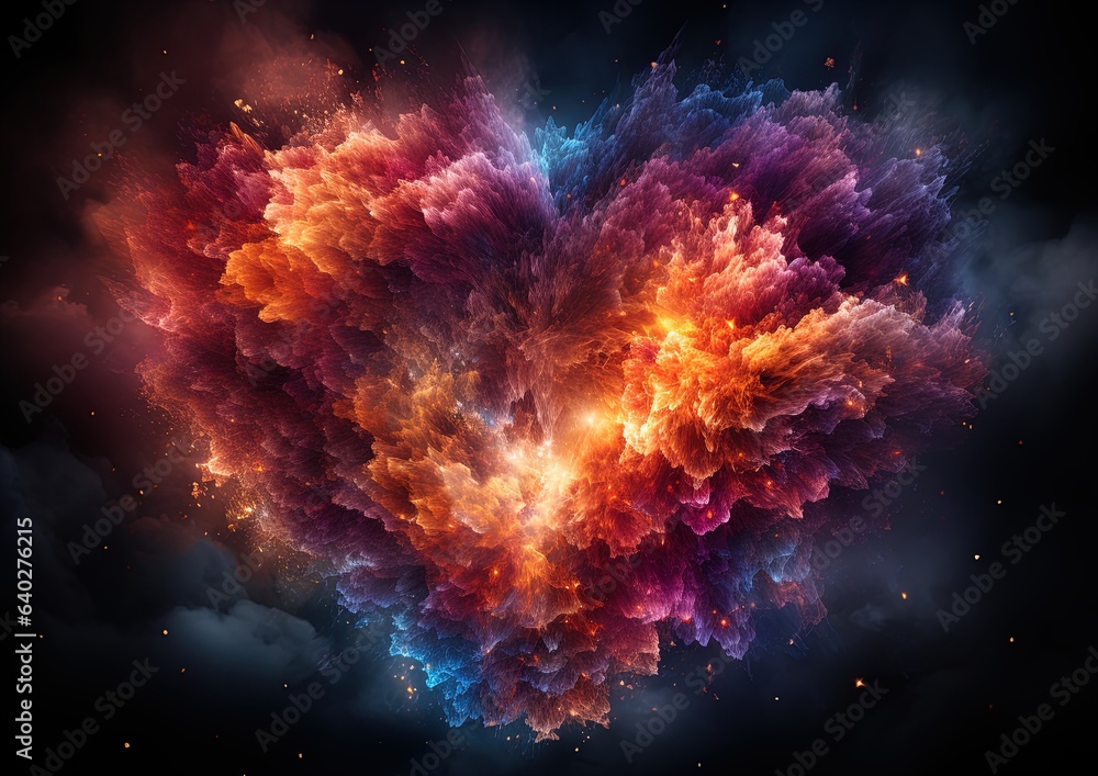 exploding heart of nebula 