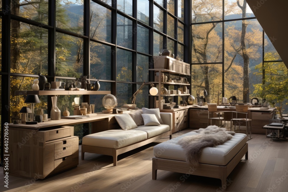 Modern luxury and calming chalet home office Modern luxury and calming chalet home office