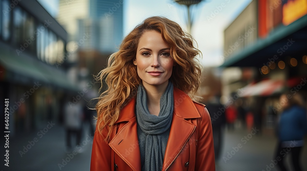 portrait of a woman in the city portrait of a woman in the city