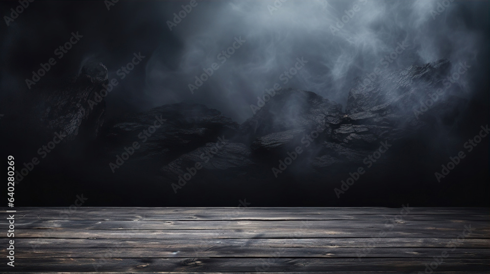 Fog Mist Eery Creepy Halloween Wooden Surface Stone Rock Background Abstract Fog Mist Eery Creepy Halloween Wooden Surface Stone Rock Background Abstract