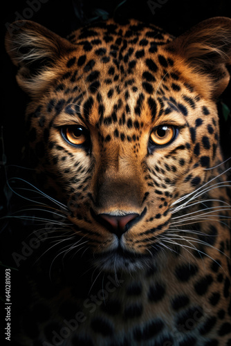 Close-up portrait of leopard © Veniamin Kraskov