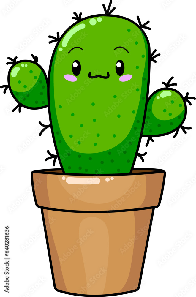 vector illustration of cute style cactus vector illustration of cute style cactus