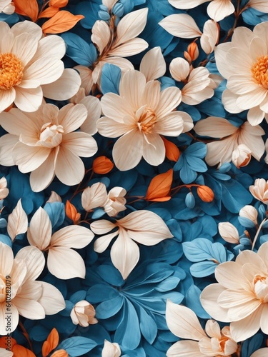 High-quality desktop wallpapers with flowers. Generative AI