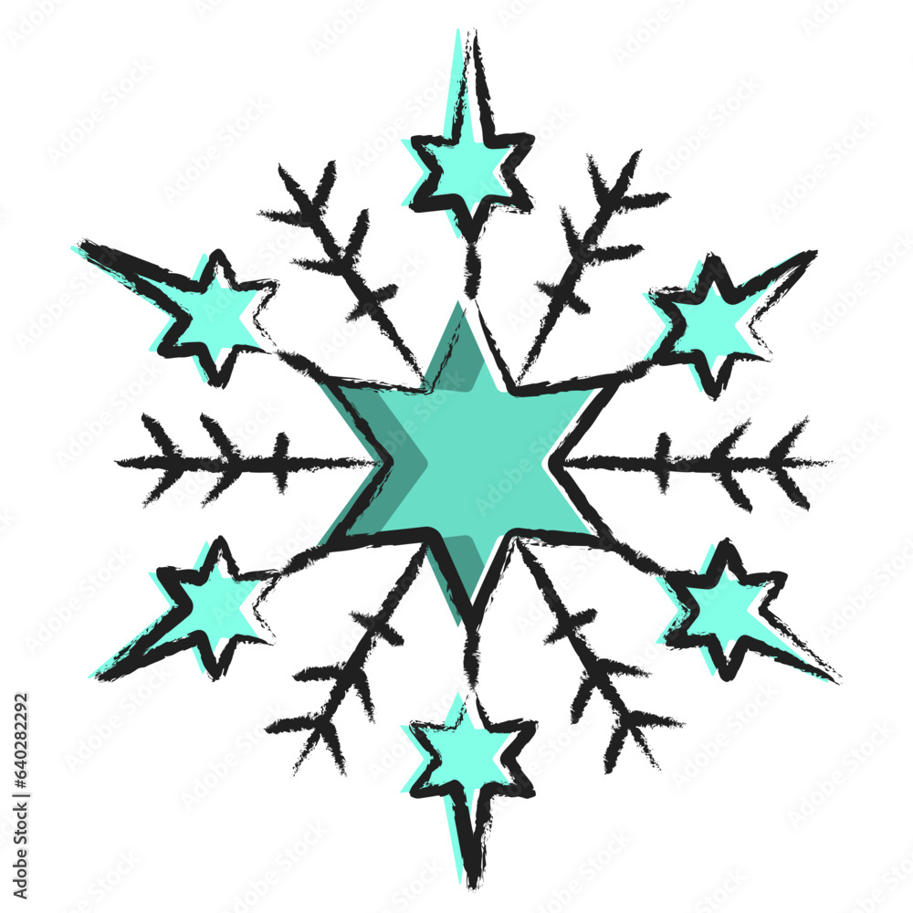 Obraz premium Hand drawn Snowflake icon