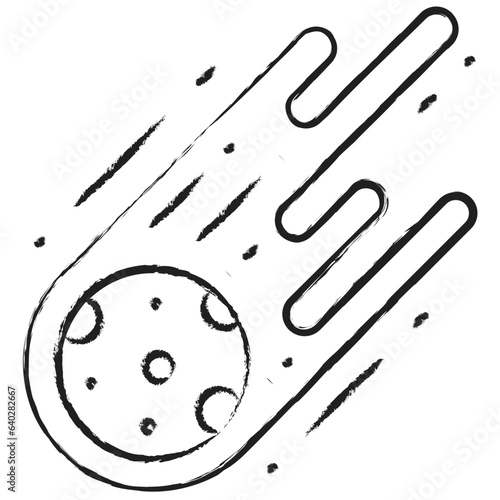 Hand drawn Asteroid rock icon