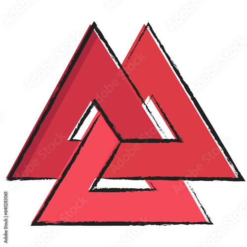 Hand drawn Valknut icon