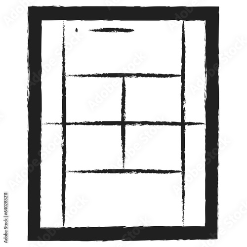 Hand drawn Tennis Field icon