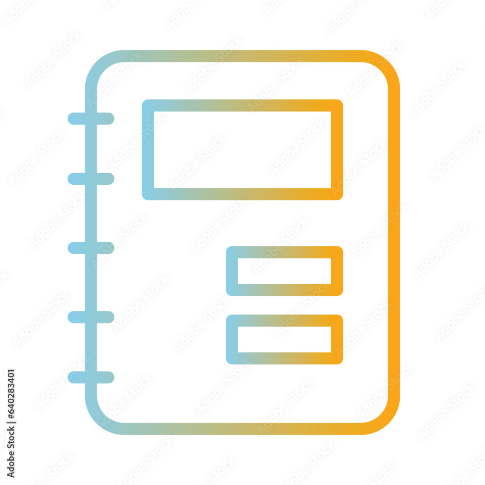 Book Diary Entry Gradient Icon Book Diary Entry Gradient Icon
