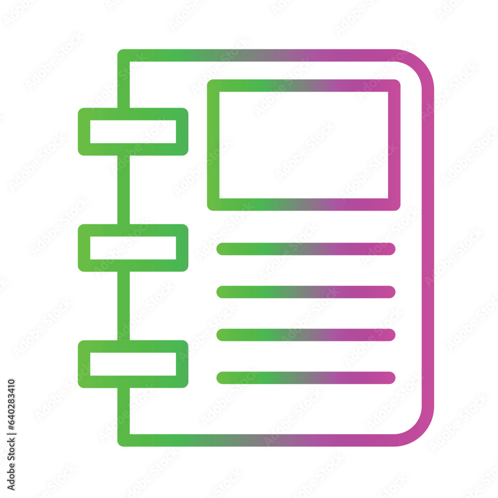Book Office Supplies Gradient Icon Book Office Supplies Gradient Icon