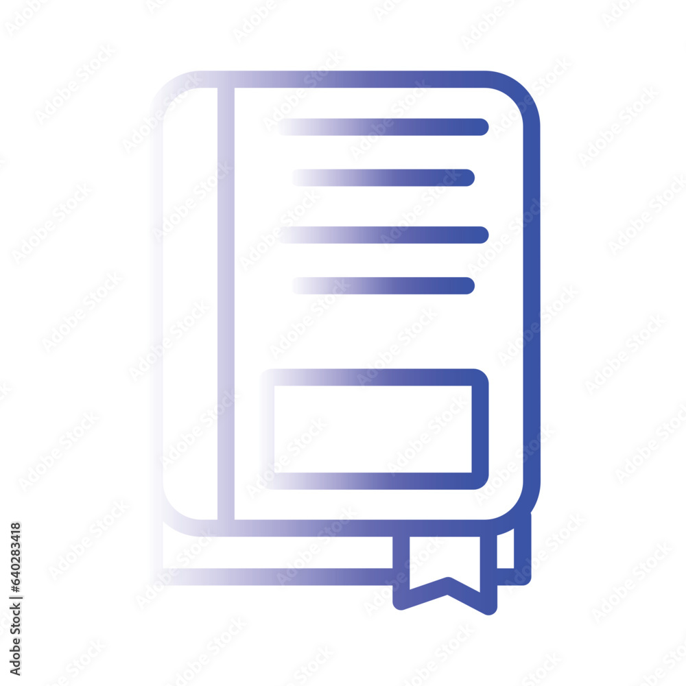 Book School Stationery Gradient Icon Book School Stationery Gradient Icon