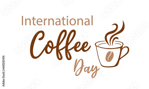 International Coffee Day. Vector illustration