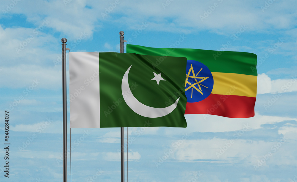 Ethiopia and Pakistan flag Ethiopia and Pakistan flag
