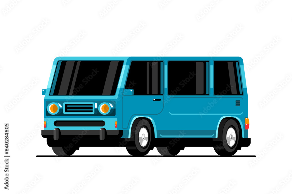 Van truck on isolated background, Vector illustration. Van truck on isolated background, Vector illustration.