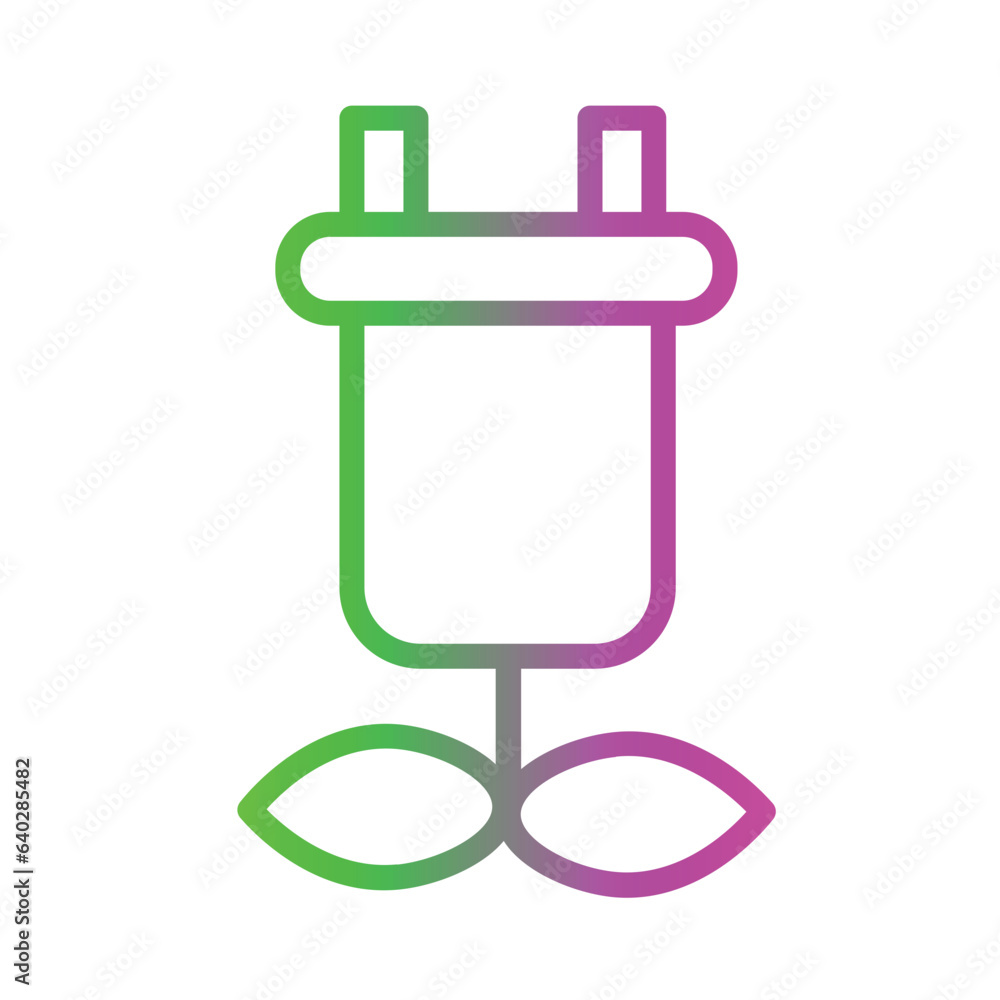 Green Plug Tree Gradient Icon Green Plug Tree Gradient Icon