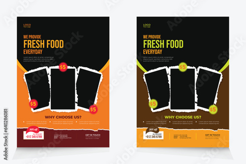 Creative business food flayer design