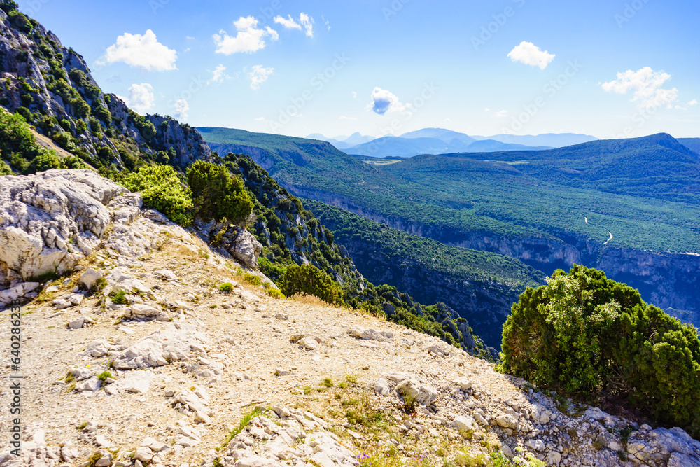 Fototapeta premium Mountain landscape, Verdon Gorge in France.