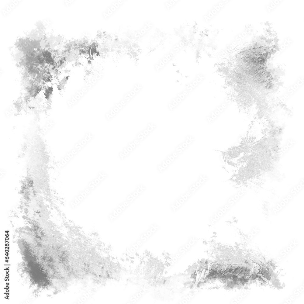 Obraz premium Grunge style black frames overlay on white background. Royalty high-quality free stock image of Black grunge texture border frame. Dirty, damaged backdrop. Design for poster, gift card, book cover