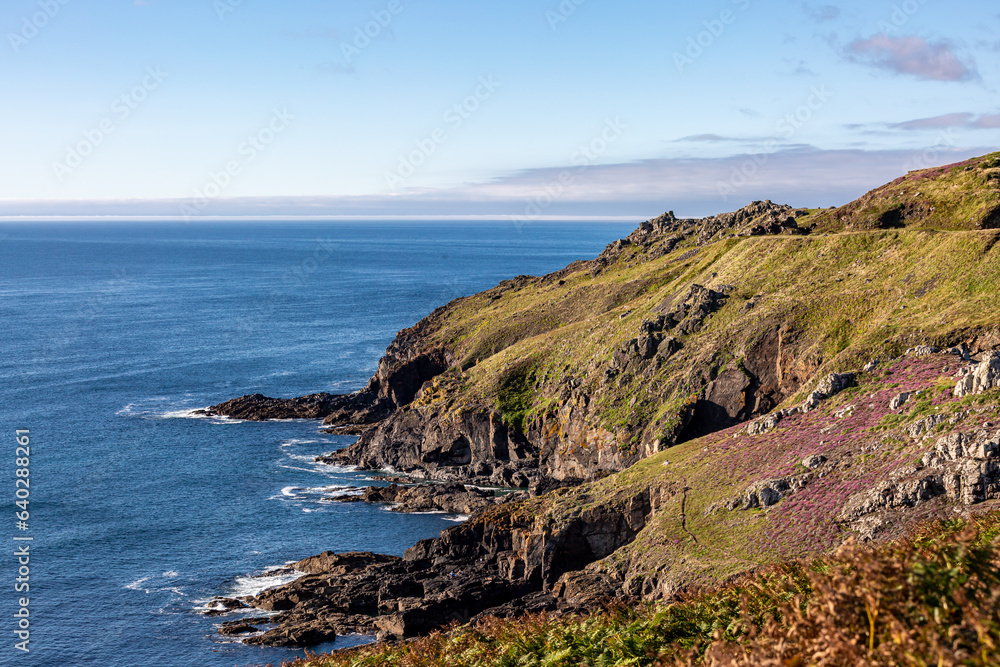 The rugged coastline near Cape Cornwall, on a sunny summer's day The rugged coastline near Cape Cornwall, on a sunny summer's day